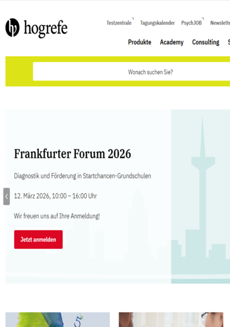 Screenshot hogrefe.com