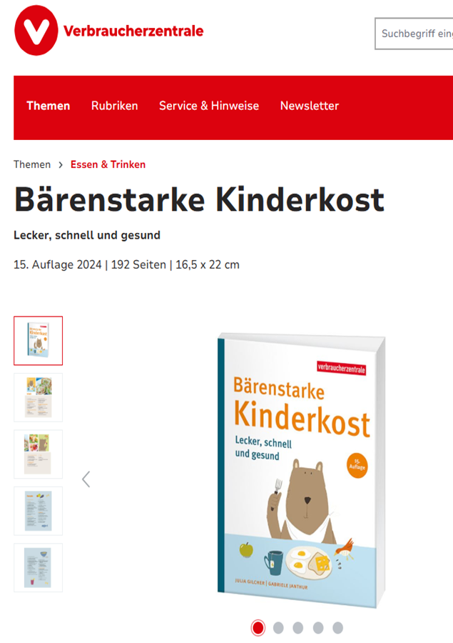 Cover Bärenstarke Kinderkost
