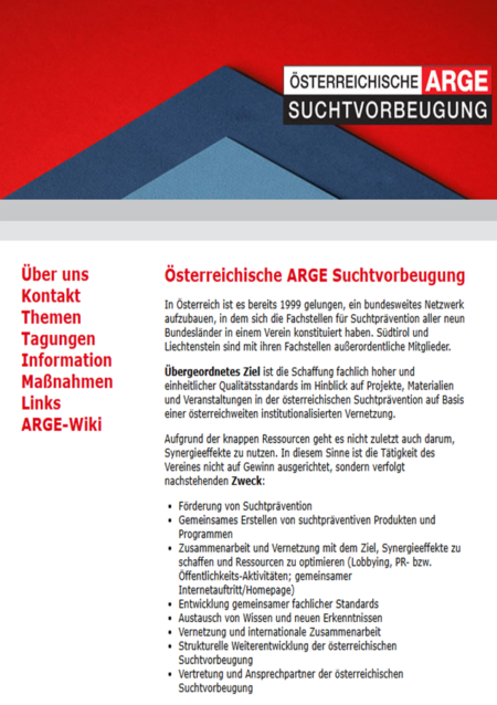 Screen ARGE Suchtvorbeugung