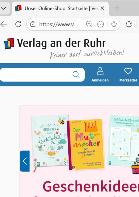 Screenshot www.verlagruhr.de