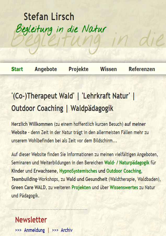 Screenshot stefanliersch.at