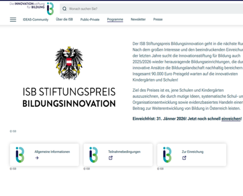 Screenshot innovationstiftung-bildung.at