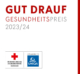 Schriftzug GUT DRAUF GESUNDHEITSPREIS 2023/24, Österreichisches Jugendrotkreuz Salzburg, in Kooperation mit UNIQA.