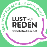 Logo der Kampagne Lust auf Reden. Gemeinsam für sexuelle Gesundheit. www.lustaufreden.at